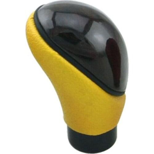 Universal Car Yellow AT MT Gear Shift Knob Lever Shifter Stick Manual Gear Head Lever Headball Aluminum Shift Knobs