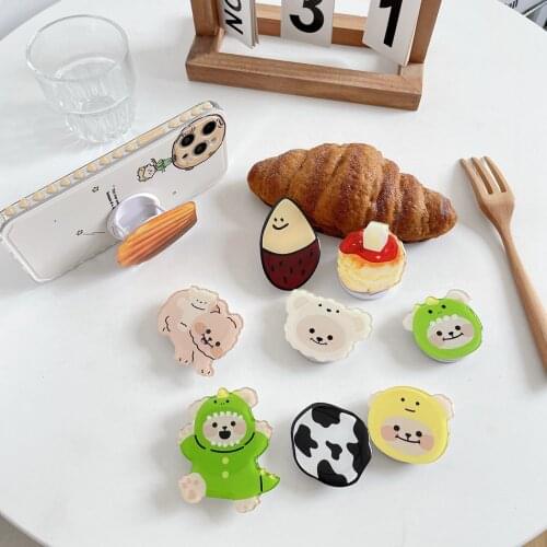 Universal Cute INS Bear Dog Irregular Foldable Stand Holder Expanding Phone Accessories Bracket For iPhone Redmi Huawei Samsung