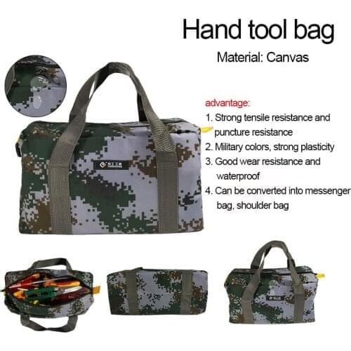 Waterproof Thicken Organic Silicone Canvas Tool Storage Bag Multifunction Storage Bag Wrench Screwdriver Organizer Pouch Toolkit