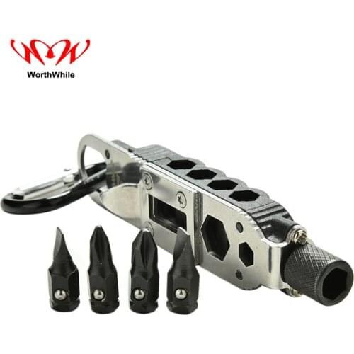 WorthWhile Mini Multifunctional Keychain EDC Outdoor Camping Portable Stainless Steel Pocket Tools for Wilderness Survival