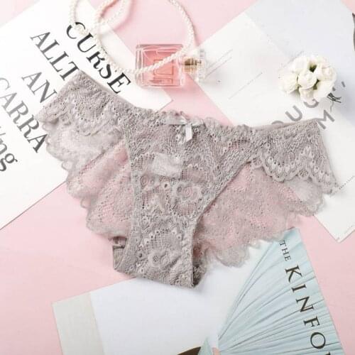 Womens Mid-waist umderwear Sexy Lace Ulta-thin seamless breathable underwear girls bottom Brief ladies briefs