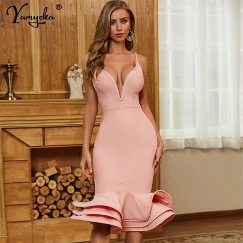 Sexy y2k slip V neck Ruffle vintage evening prom dresses for women 2021 party elegant summer bandage dress corset backless dress