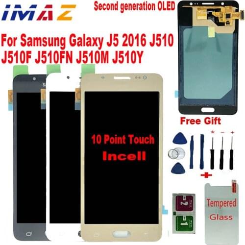 IMAZ 2ND OLED For Samsung Galaxy J5 2016 J510 SM J510F LCD Display J510FN/DS J510M J510Y LCD + Touch Screen Digitizer Assembly