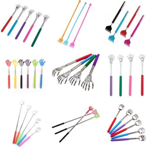 1Pc Stainless Steel Telescopic Back Scratcher Claw Portable Massager Tool For Blood Circulation Relax Health Extendable Massage