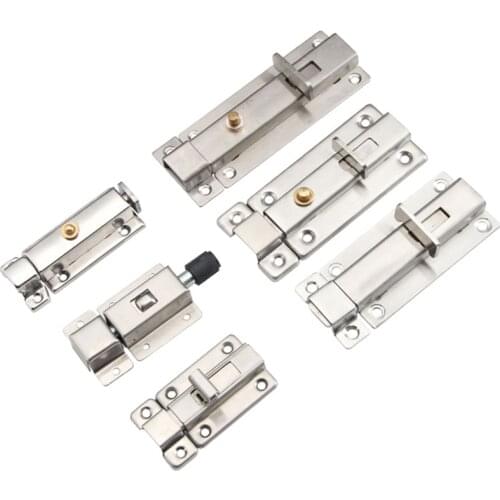 Automatic manual stainless steel sliding bolt lock for bathroom and cabinet door lock
