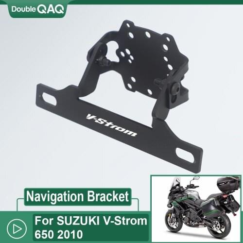 Black Navigation Bracket Mount Smartphone GPS Holder For Suzuki V-Strom 650 2010 V strom