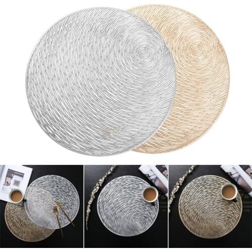 Decorative Table Mat 2 PCS Simple Spiral Design Thick Round Pot Coaster Non Slip Flexible Placemats for Kitchen TS1