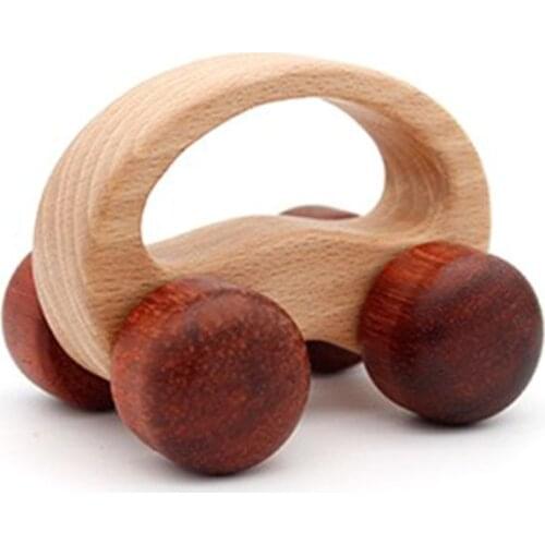 Baby Ecofriendly Wooden Car Infant Cartoon Puzzle Toys Child Learning Educational Blocks DIY Craft