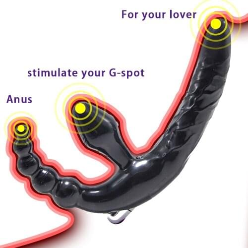 Strapless Strapon Dildo Dual Vibrators Rechargeable Lesbian Strap-on Penis Pegging Double Ended Dildo for Women Toys for Adult