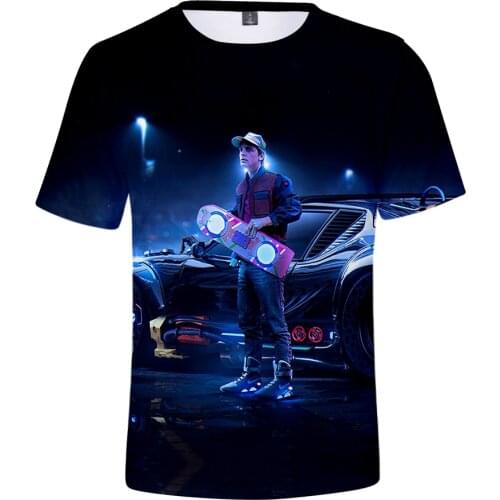 2021 Back to the Future T shirt Men Women 3D Creative Short Sleeve Mens style Tshirt Streetwear Summer Brand Design Top