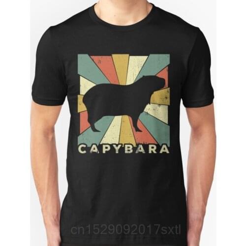 Men Short sleeve tshirt Classic Capybara Lover Retro Animal Unisex T Shirt Women t-shirt