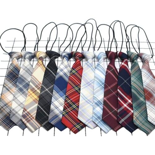Women Fashion JK Ties Uniform Cute Plaid Neck Tie Simple Casual Plaid Necktie Suits Boys Girls Necktie For Party Tie Student