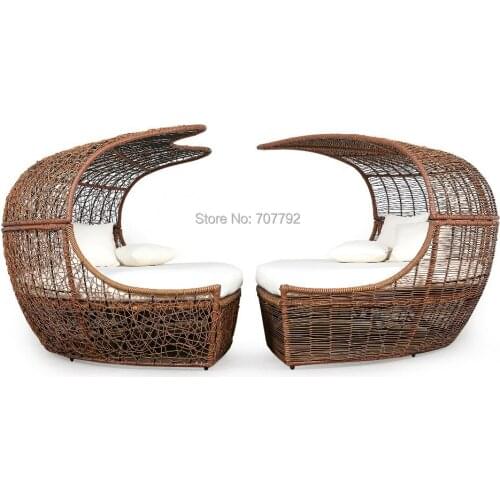 Hot sale SG-13072C Elegant rattan wicker deck chair furniture