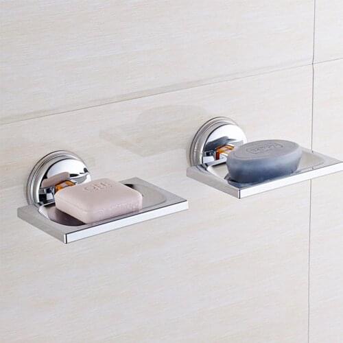 HobbyLane Strong Sucking Disk Soap Rack Drain Design Stylish Soap Dish Storage Tray Bathroom Decoration