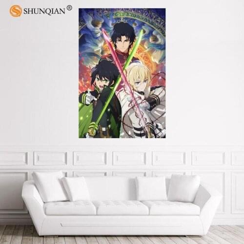 Nice Seraph Of The End Poster Custom Satin Poster Print Cloth Fabric Wall Poster Print Silk Fabric Print Poster 12-25