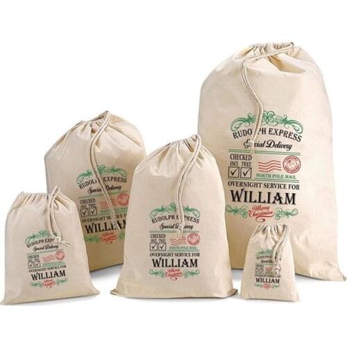 Personalised William Bag Santa Sack gift bag baptism gift bags Christmas gift pouch Bachelorette party favor Wedding Holder Bag