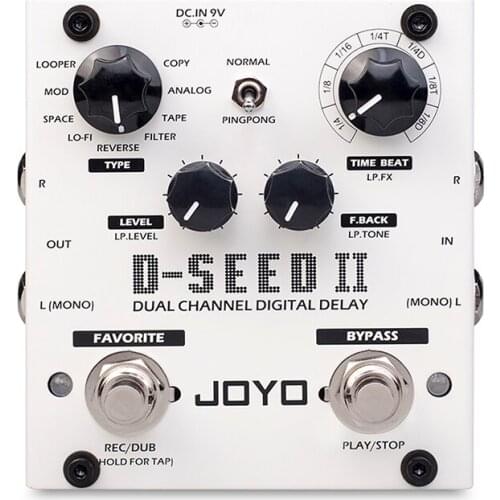 JOYO D-SEED-II Digital Delay Pedal For Electric Guitar Floor Multi Looper & Delay Guitar Effect Pedal Guitar Bass Accessories