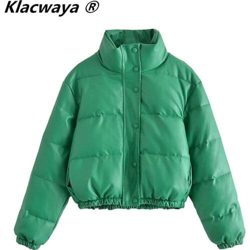 Женские кожаные пуховики Klacwaya China At AliExpress