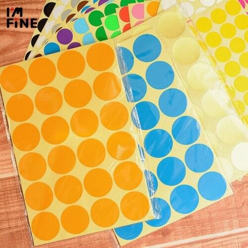 Round Dot Color Label Self Adhesive Dot Sticker Office School Suppliers 6mm 8mm 10mm 13mm 16mm 19mm 25mm