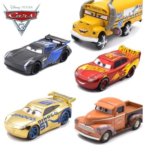 1:55 Disney Pixar Cars 3 New Roles Storm Jackson Lighting McQueen Miss Fritter Cruz Ramirez Metal Car Toys Boy Birthdays Gift