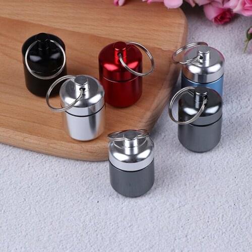 Metals Mini Waterproof Coating Pill box Case Fles Cache Drug Holder Container Key hanger Medicine Box Health care For Travel