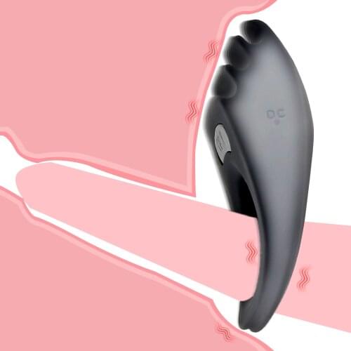 Silicone Cock Ring Vibrator 10 Speeds Time Delay Penis Rings Male Erection Enhancer Penis Massage Waterproof Sex Toys for Man