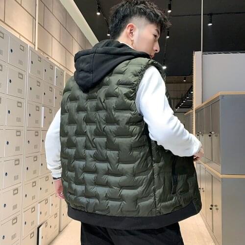 Mens Vest Men Winter Jacket Warm Mens Outerwear Waistcoat Casual Vest for Men Hooded Jacket Man Sleeveless Mens Vest