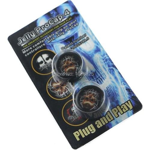 Newest Unique Skull Design Analog Thumb Stick Controller Grips Cap Cover For PlayStation4 PS4 Joystick Accessories 10pcs/lot