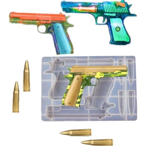 Gun silicone mold DIY fondant chocolate decoration tool UV epoxy resin jewelry mold kitchen accessories