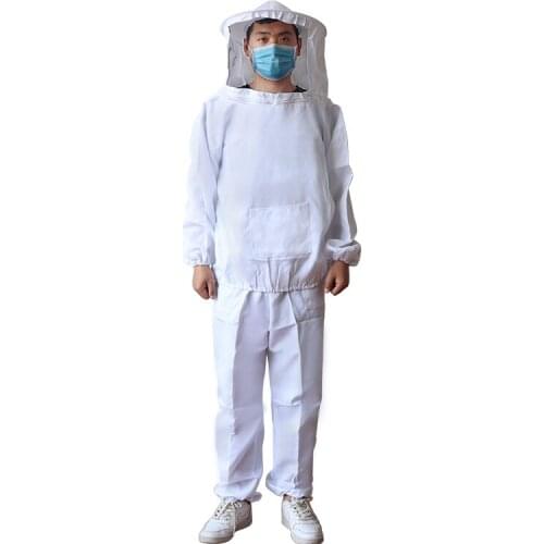 Full Body Beekeeping Clothing Professional Beekeepers Bee Protection Beekeeping Suit Safty Veil Hat Dress All Body Equipment