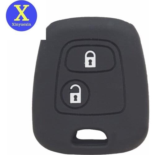 Xinyuexin Silicone Car Key Cover FOB Case For Citroen C1 C2 C3 Pluriel C4 C5 C8 Xsara Picasso Remote Car Key Case Car-Styling