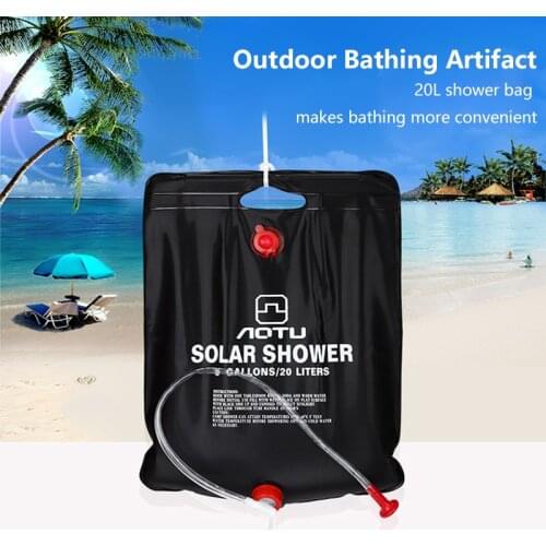 Outdoor Camping 20L Solar Shower Bag Summer Portable Heated Water Bag Hiking Picnic Travel Water Storage Swim Surfing Bath Sack