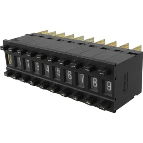 UXCELL 10Pcs Single Unit Pushwheel Thumbwheel Switch Km1 0-9 Two Change Switch To Get Increasing Sequence Or Reduce Sequence