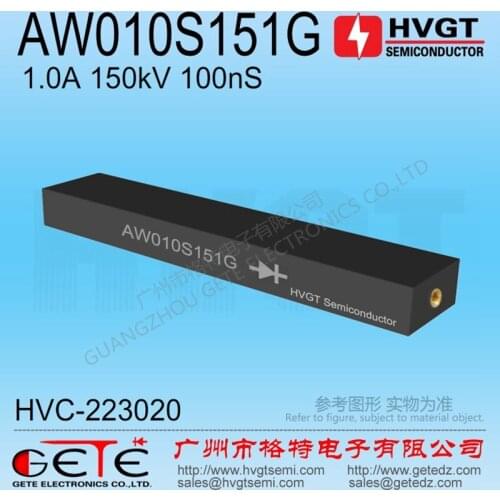 HVGT,High Voltage Diode AW010S151G, Silicon Rectifier Assembly 1A 150kV 100ns, Replace 2CLG150kV/1A, Fast Recovery, Frequency