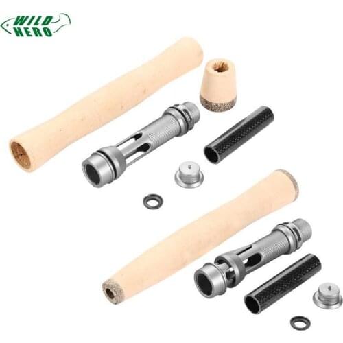 Wildhero Cork Handle Split Rear Grip Reel Seat Fishing Rod Building Repair DIY Kit