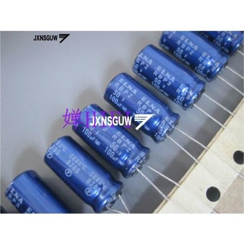 10PCS ELNA BP 50V100UF 10X20MM blue robe Aluminum electrolytic capacitor 100uF/50V CE-BP 100UF 50V