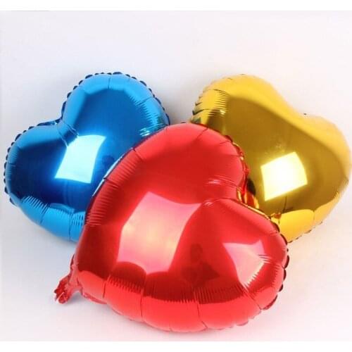 10PC/Set Aluminum Balloons 24*25.5cm Wedding Decor Inflatable Heart Balloons Party Festival Celebration Balloons