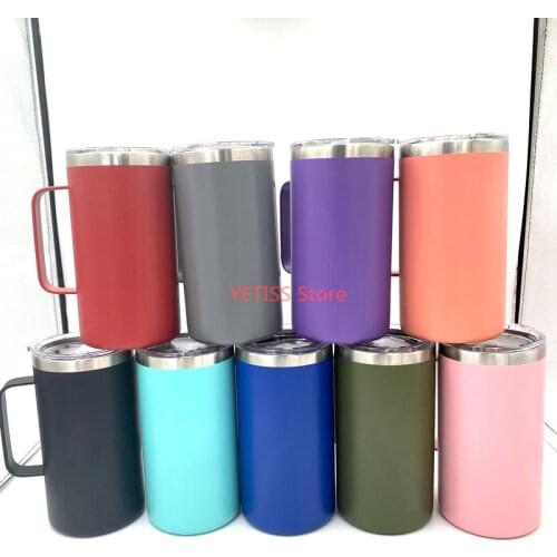 25pcs/lot 2021 new 24oz Insulated Stainless Steel Coffee Travel Mug, Double Wall Vacuum Reusable Coffee Cup with Lid