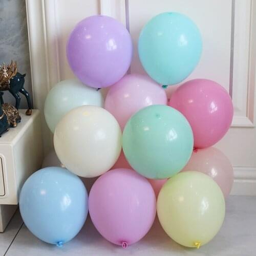30pcs 10Inch Macarons Color Pastel Candy Balloons Latex Round Helium Inflatable Balloon For Birthday Party Wedding Decoration