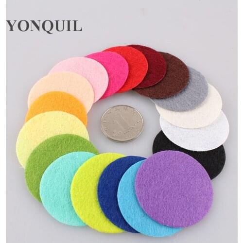 4.0*4.0cm Round Felt accessories Patch Good Circle Felt Pads USD9.28/LOT 1000PCS/LOT Millinery Multiple Color For Select