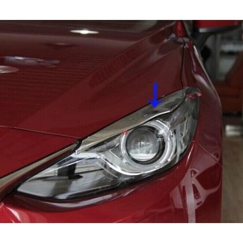 ABS Chrome Front Headlight eyebrows Trim For Mazda 3/AXELA 2014 2015 2016