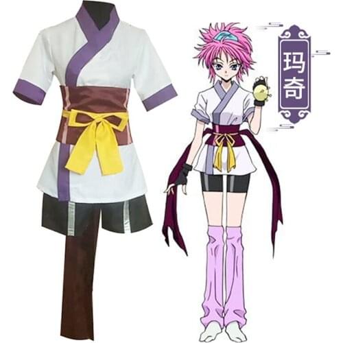 Anime Hunter X Hunter Cosplay Costumes Halloween Hunter x Machi Komacine Role Play Uniforms Suits for Women Mens Carnival Outfit