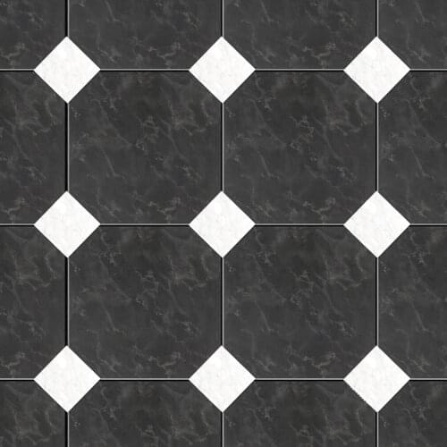 Funlife White Marble Tile Border Sticker,Waterproof Living Room Bathroom Kitchen Floor Sticker,Removable Wall Art DIY Home Decor