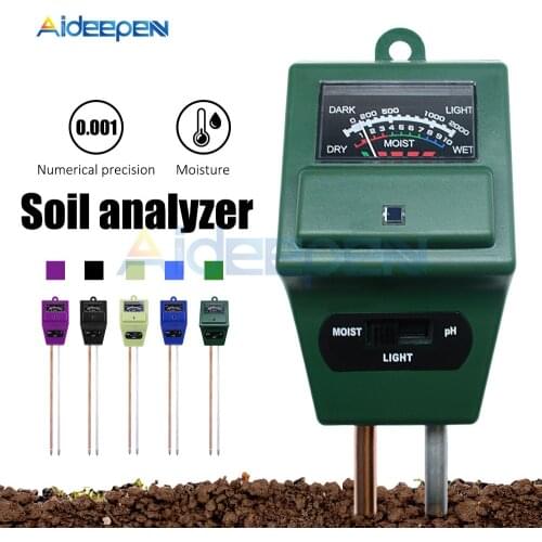 3 IN 1 Digital Soil Tester Moisture Sunlight PH Meter Tester for Plants Flowers Acidity Moisture Measurement Garden Tools