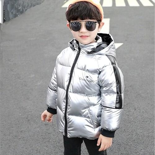 Childrens cotton-padded coat boy 2020 new Style padded down cotton-padded coat boy handsome bright-faced cotton-padded jacket