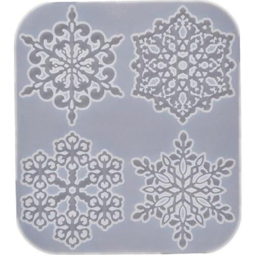 Snowflake Coaster Mold 4 inch Coaster Silicone Mold DIY Geode Coaster Candle Holder Craft Decorations Mould Craft Tool