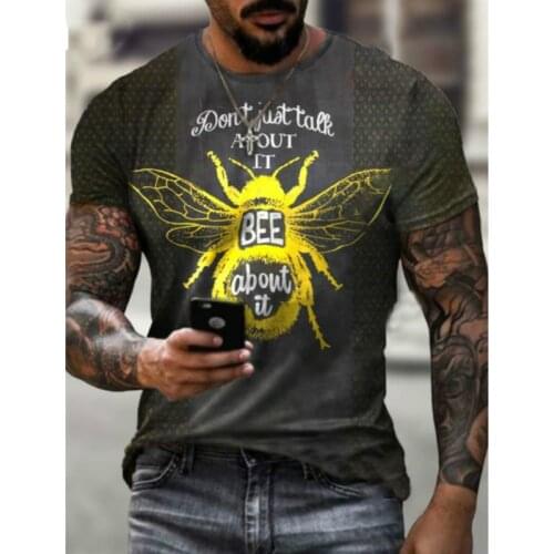 Men Handsome Fashion O-Neck 3D Printing Top Sexy Men Streetwear Clothes Personality Oversized T-Shirt Summer Short SleeveT Shirt