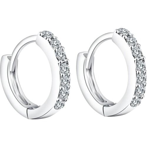 Exquisite Shining Crystal Hoop Earring For Women Wedding Banquet Jewelry Fashion Rhinestone Ear Hoop Jewelry femme bijoux