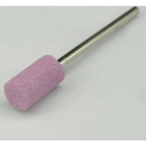 1pcs Flat head Ceramic Stone Nail Drill Bits For Professional Electric Manicure Machines Pedicure Nail Art Salon Pink-stone