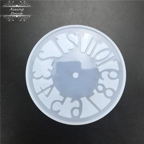 Crystal drop glue resin mold DIY clock shape silicone mold cake decoration tool hand made decoration tool